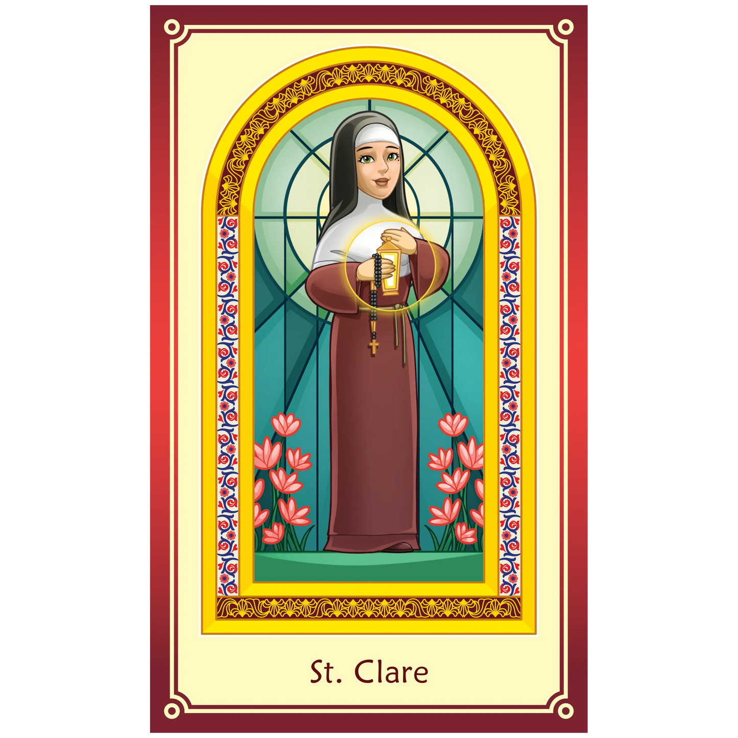 Chime Travelers Collectable Prayer Card - St. Clare of Assisi